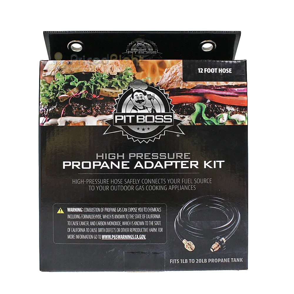 Pit Boss Propane Adapter Kit From A 1 Lb To A 20 Lb Tank 12 Foot Hose 40751 1