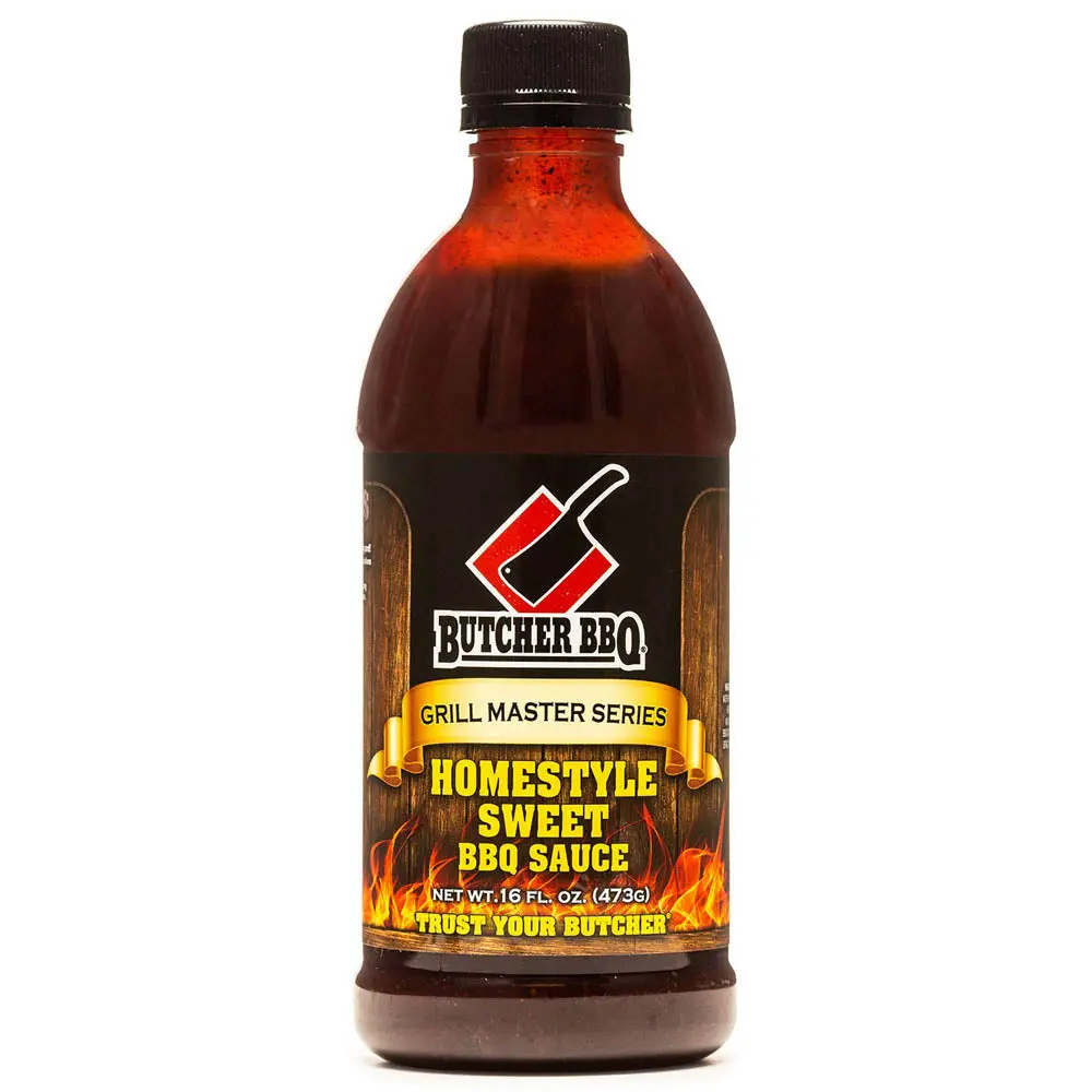 Butcher Bbq Homestyle Sweet Bbq Sauce 16 Oz Bottle Grill Master Series 45581 1