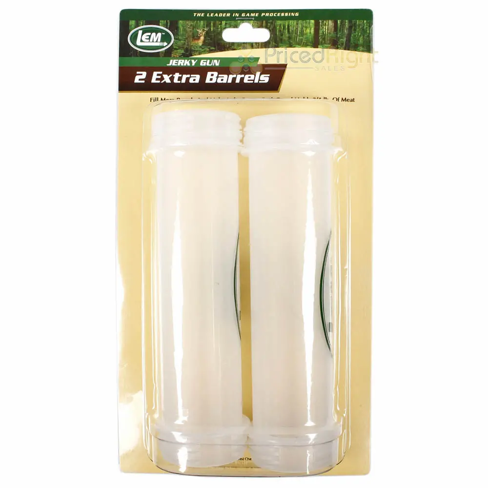 Lem 2 Piece 9 1/8" Extra Barrels For Jerky Cannon Holds 3/4" Lbs Of Meat 555A 1