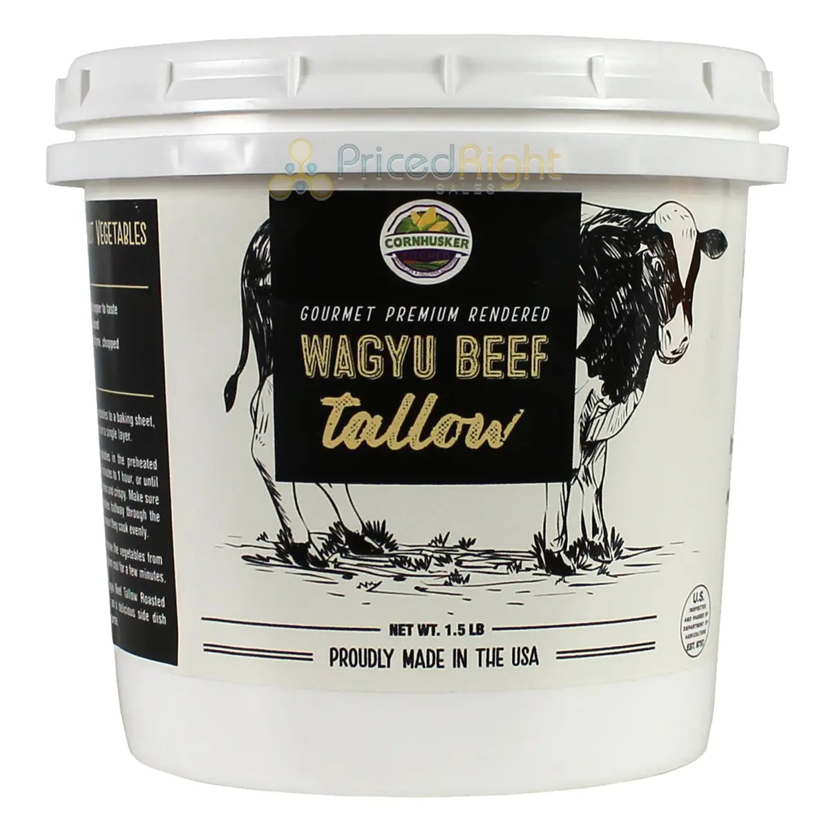 Cornhusker Kitchen Premium Grass-Fed Wagyu Beef Cooking Tallow 49576-Beeftallow 1