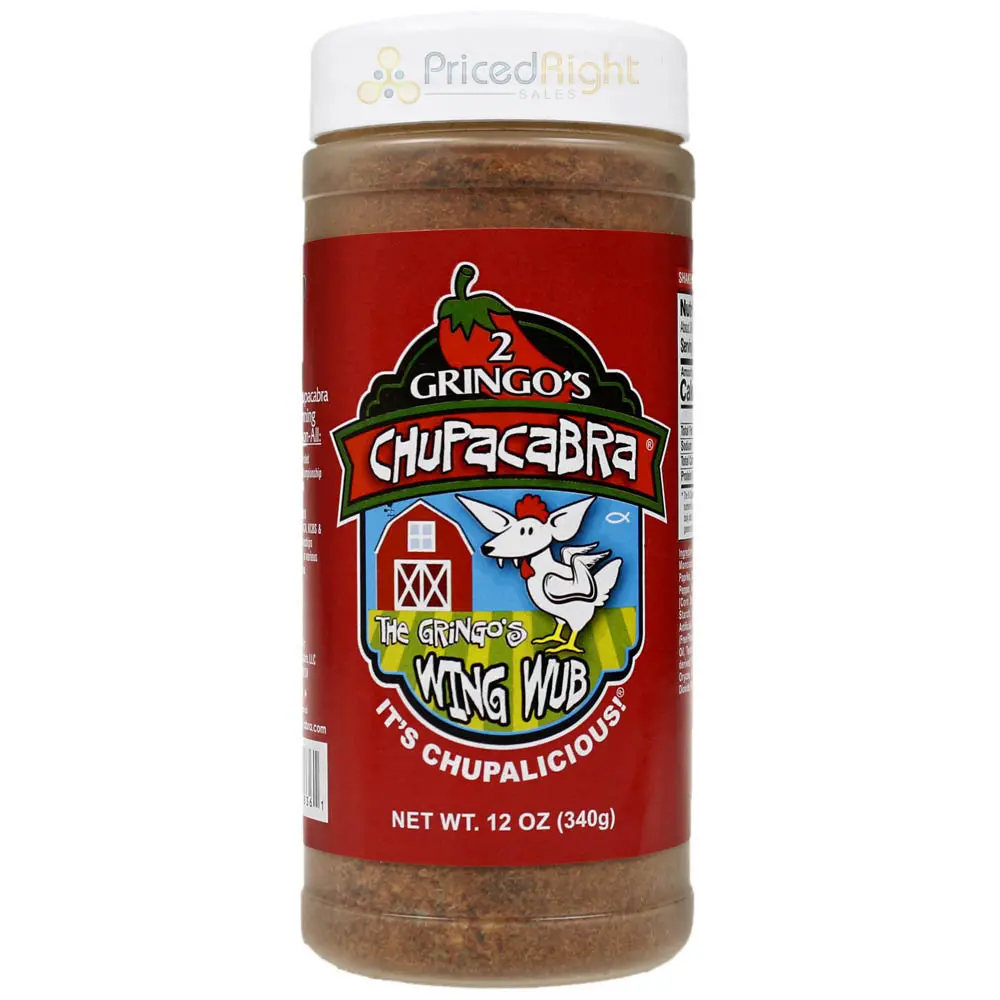 2 Gringos Chupacabra Wing Rub 12 Oz Rub And All Purpose Seasoning Single Bottle 1