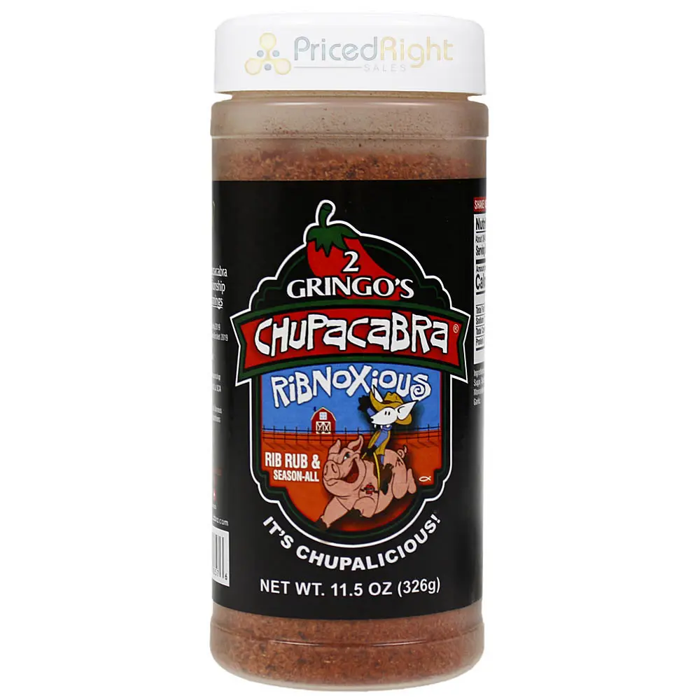 2 Gringos Chupacabra Ribnoxious Rub 11.5 Oz Sweet Savory Touch Of Heat Seasoning 1