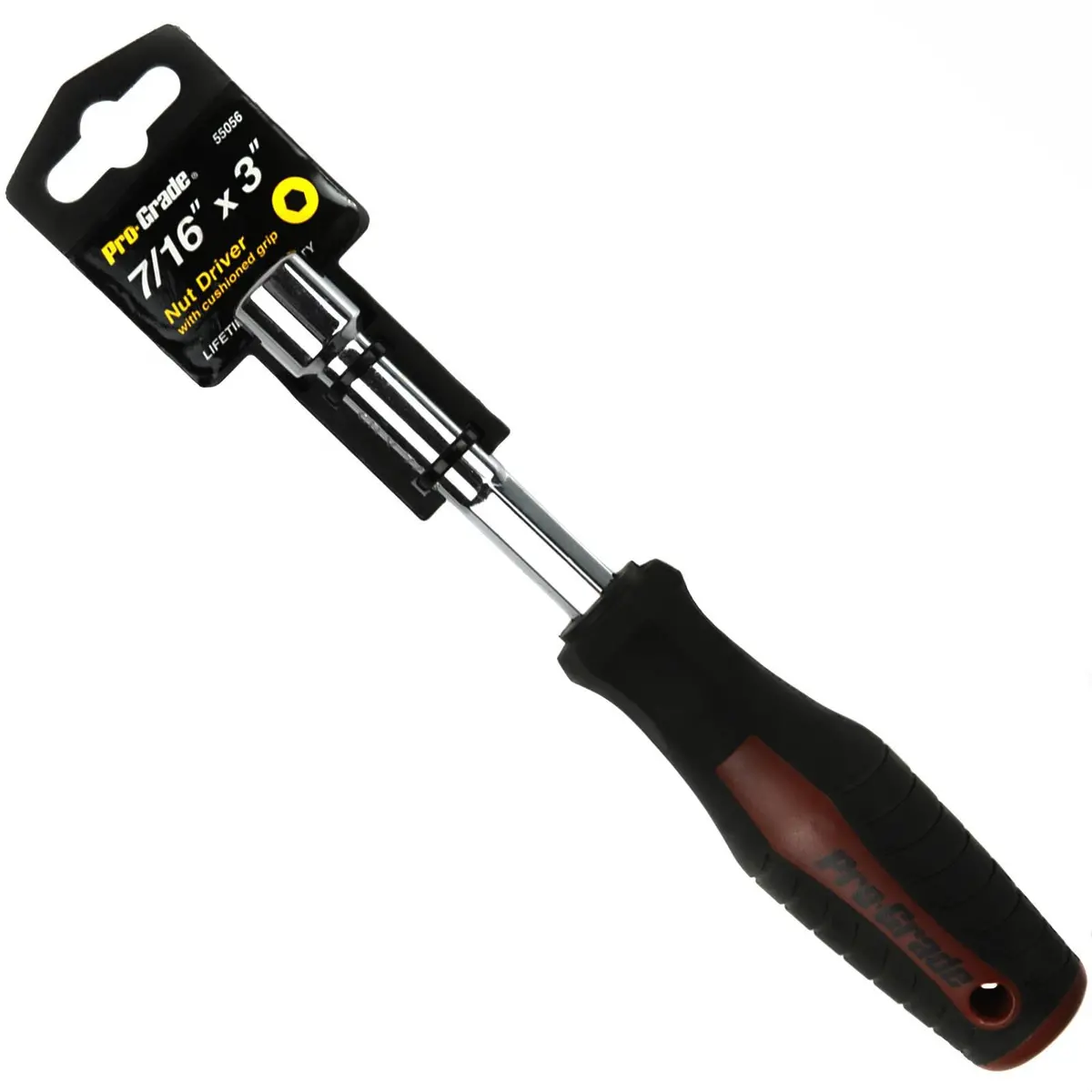 7/16" X 3" Nut Driver Screwdriver Hex Head Sae Standard Steel Pro-Grade 1