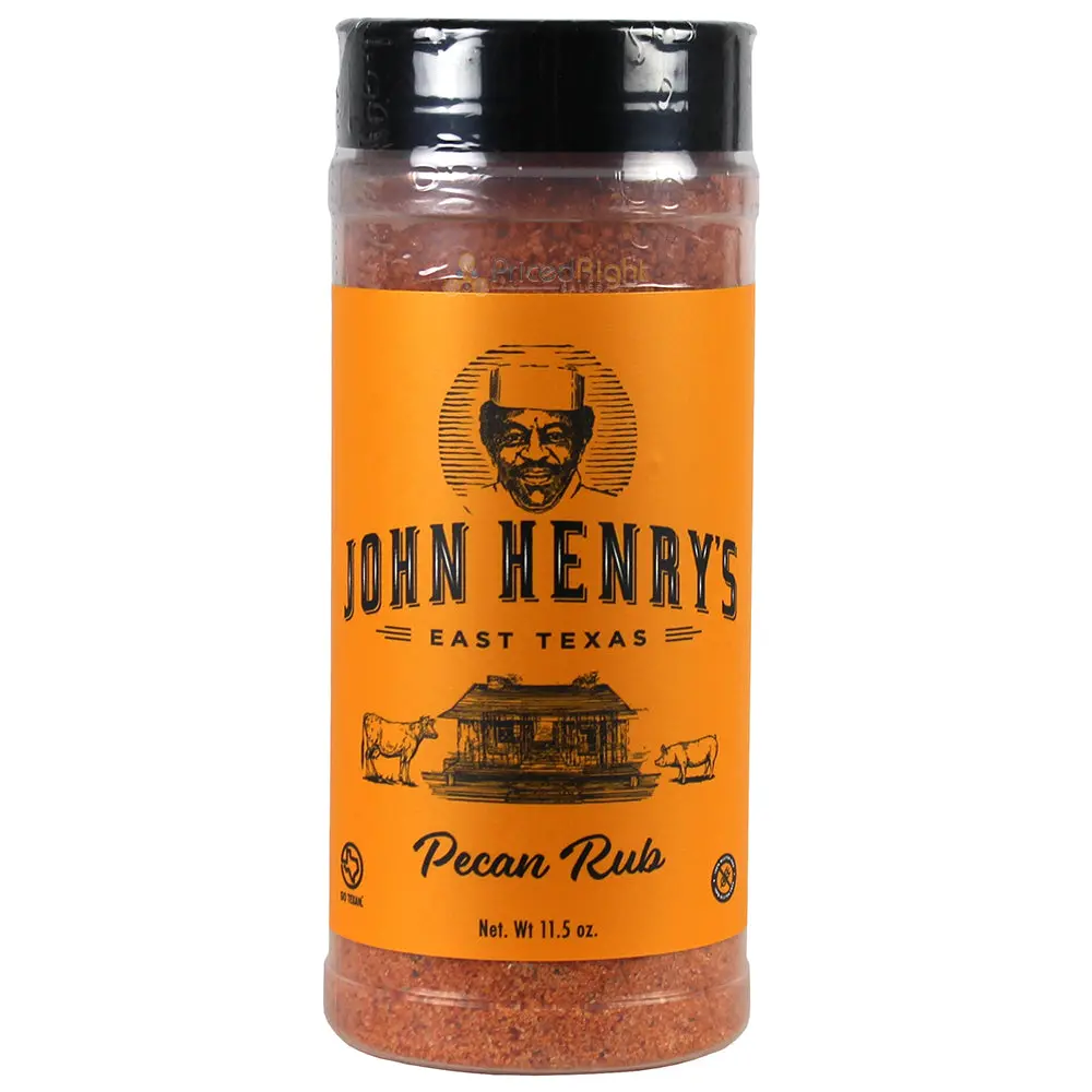 John Henry's Store Pecan Rub Seasoning 11.5 Oz Bottle All Purpose 55112 1