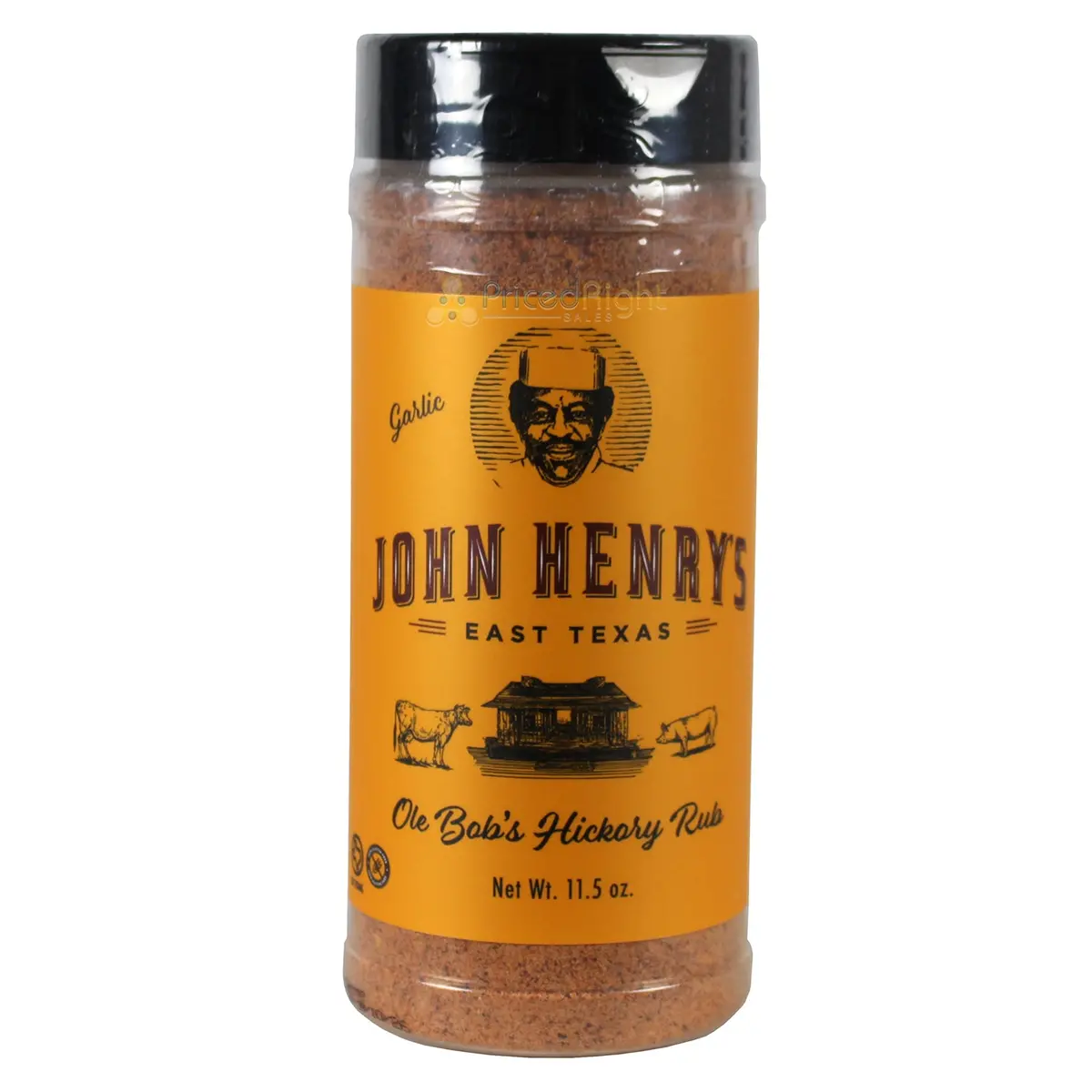 John Henry's Store Ole Bobs Hickory W/ Garlic Rub Seasoning 11.5 Oz Bottle 55126 1