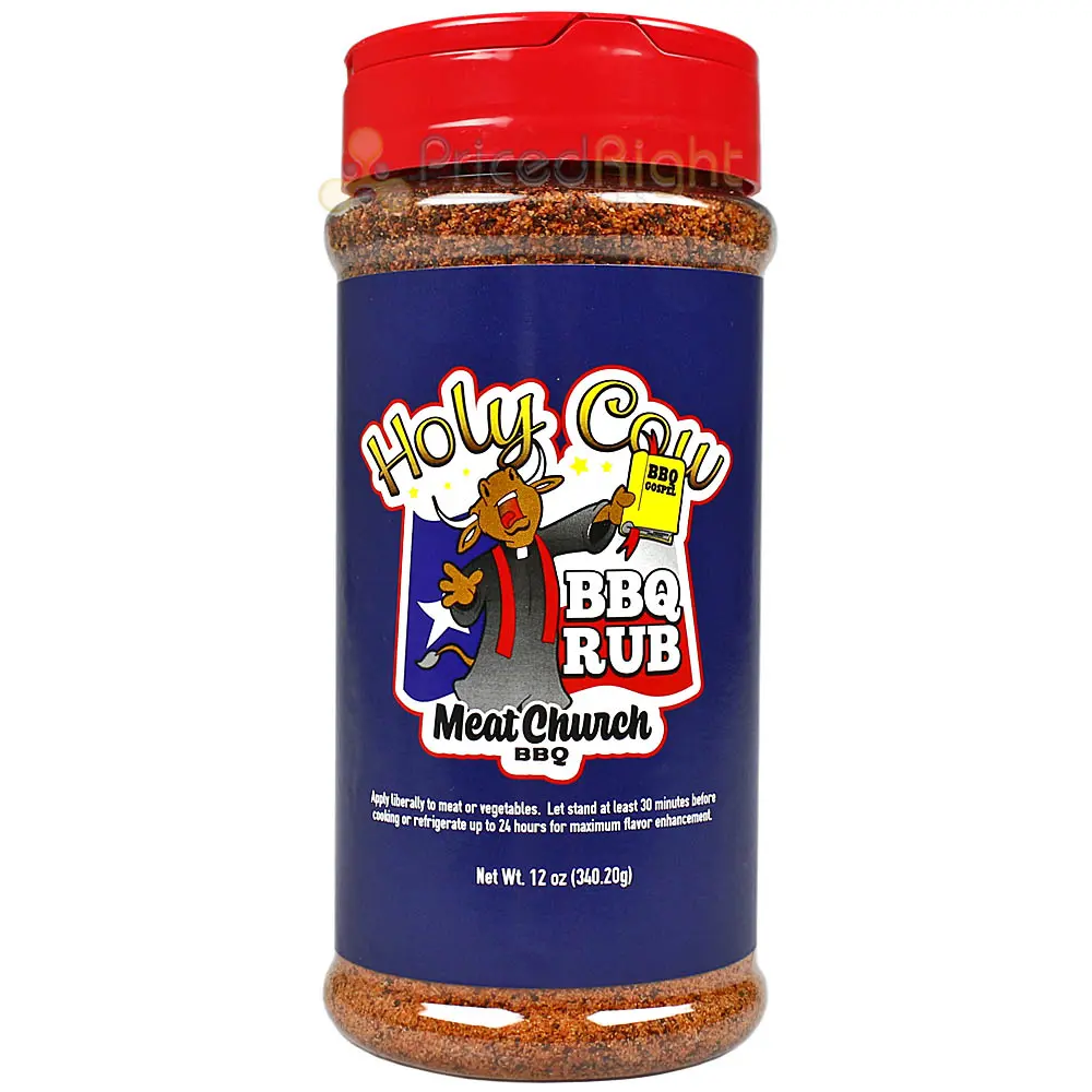 Meat Church Holy Cow Bbq Rub Seasoning 12 Oz. Bottle No Msg Texas Flavor 55259 1
