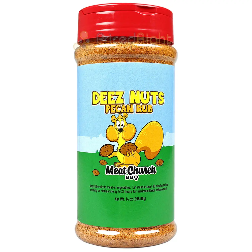Meat Church Deez Nuts Honey Pecan Bbq Rub Seasoning 14 Oz. Bottle No Msg 55260 1