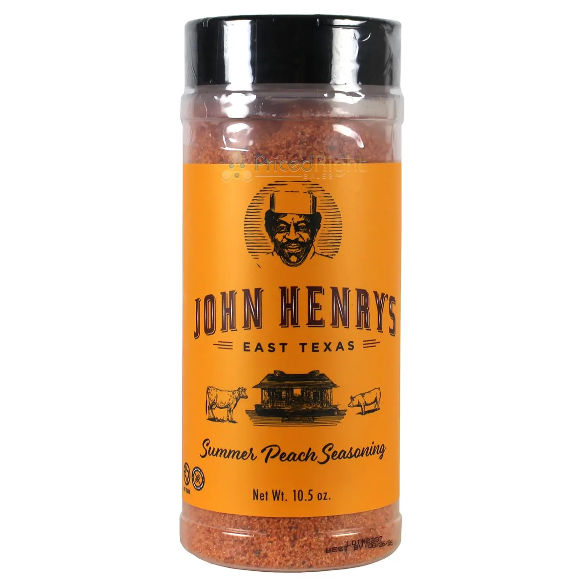 John Henry's Summer Peach Rub Seasoning Pork Salmon And Poultry 10.5 Oz Bottle 1