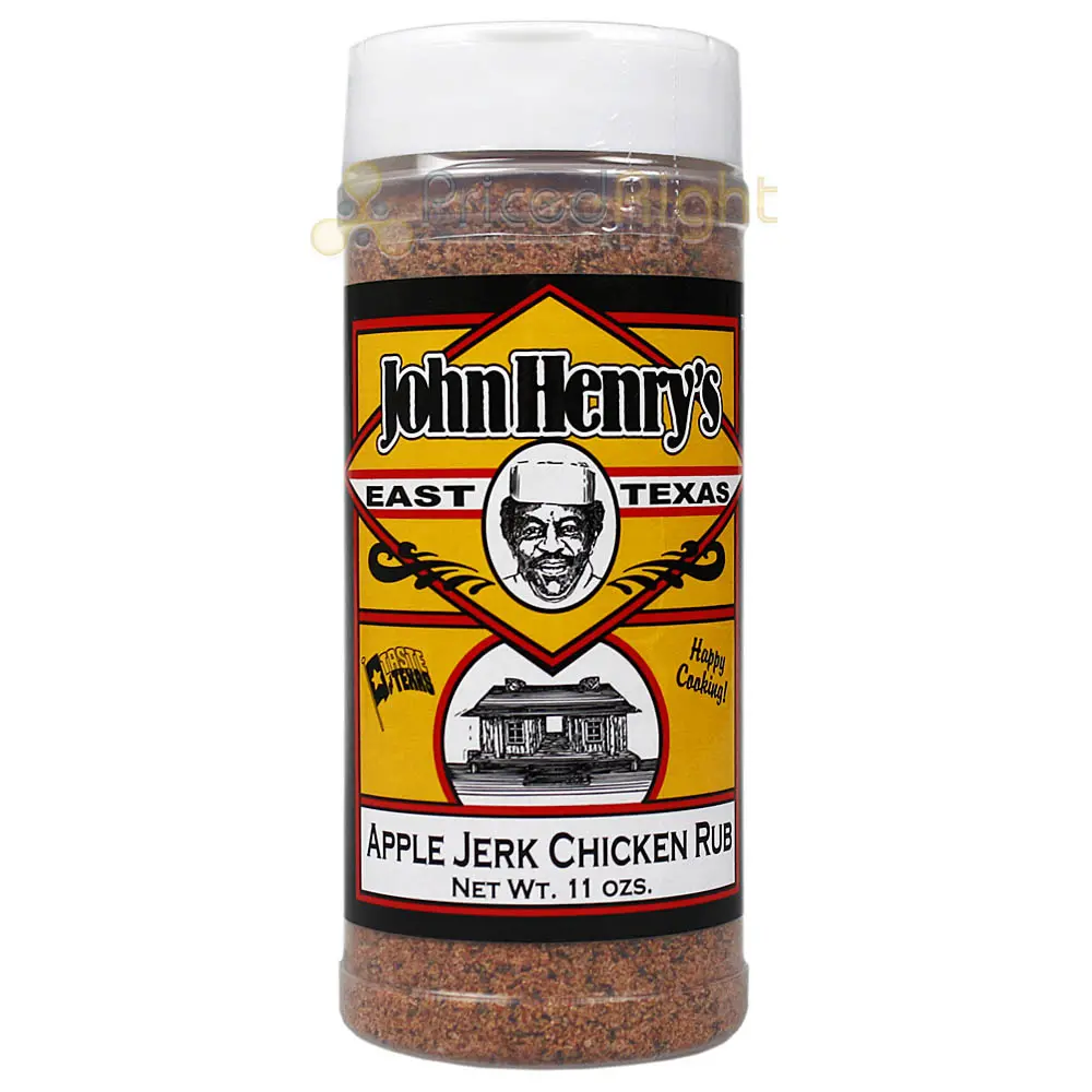 John Henry's Apple Jerk Chicken Rub Seasoning Ribs Veggies 11 Oz Bottle 1