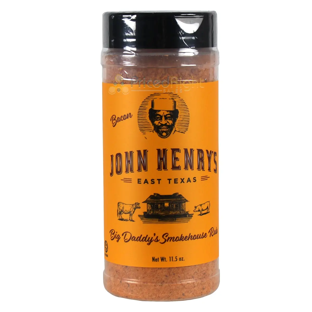 John Henry's Big Daddys Smokehouse Rub Seasoning Hickory Bacon 11.5 Oz Bottle 1