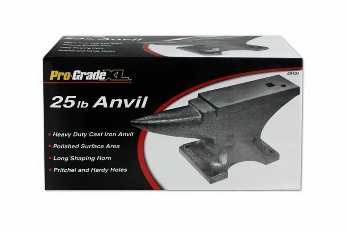 Pro Grade 25 Lb Anvil Blacksmith Cast Iron Rugged 59101 Heavy Duty 20,000 Psi 1