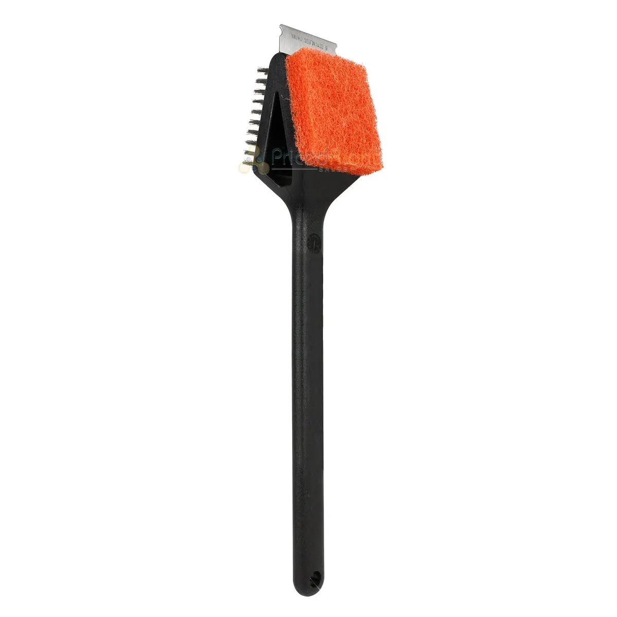 Mr Bar-B-Q Dual-Head Grill Brush With Bristles, Scrub Pad And Scraper Blade 1