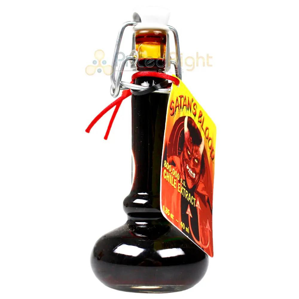 Sauce Crafters Satan's Blood Chile Pepper Extract Hot Sauce 1.35 Oz Bottle 1