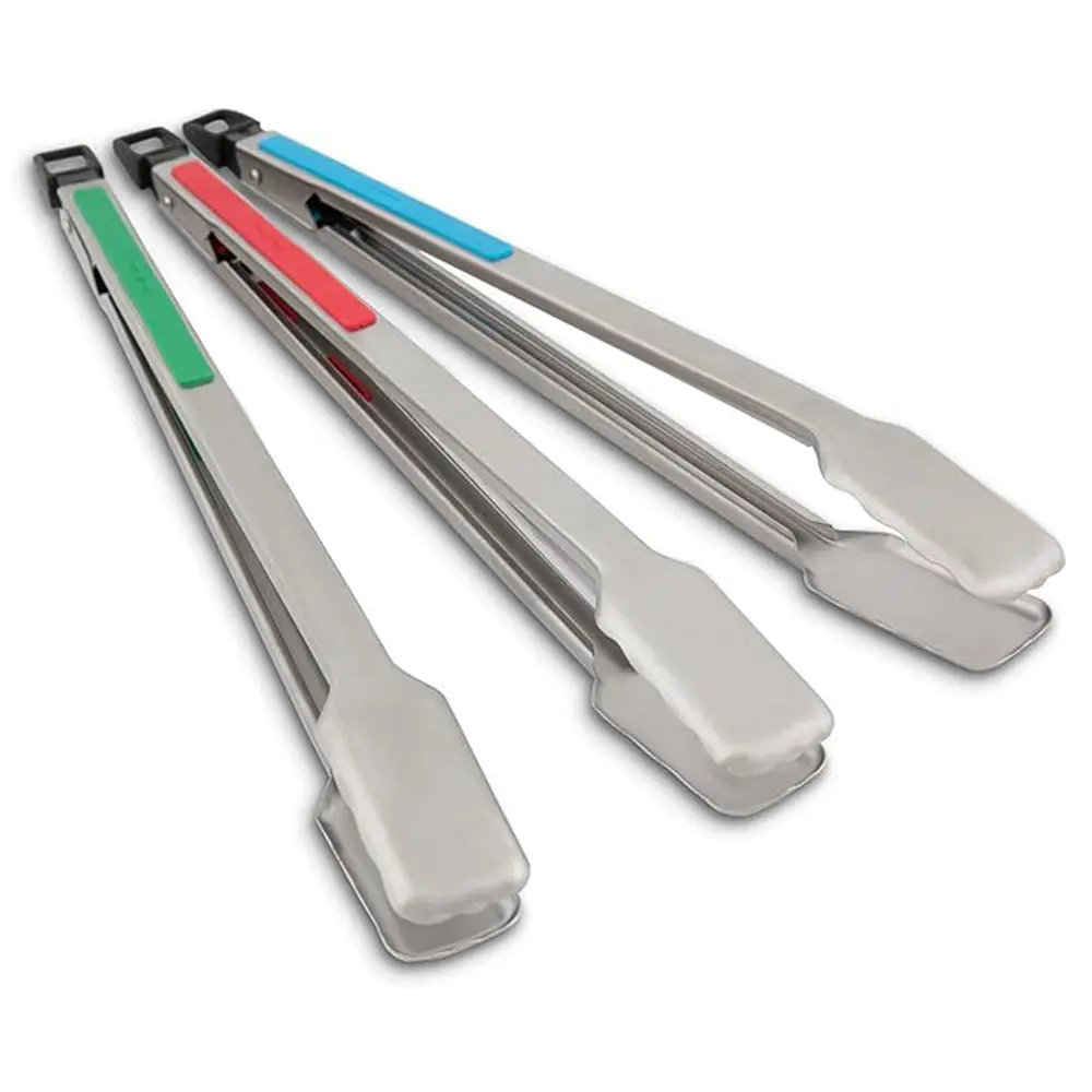 Broil King Baron Tong 3 Piece Color Coded Stainless Steel 64312 1