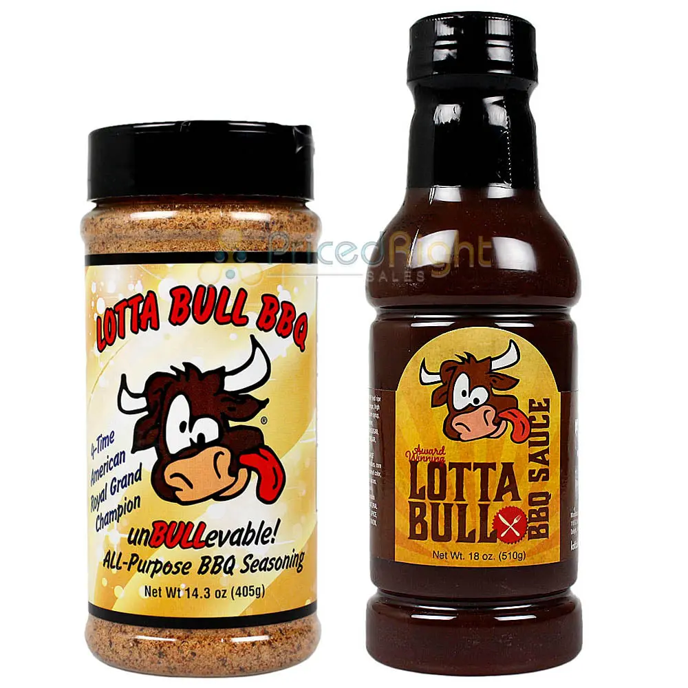 Lotta Bull 2 Pack Combo Unbullevable Bbq Seasoning & Original Bbq Sauce Bottles 1