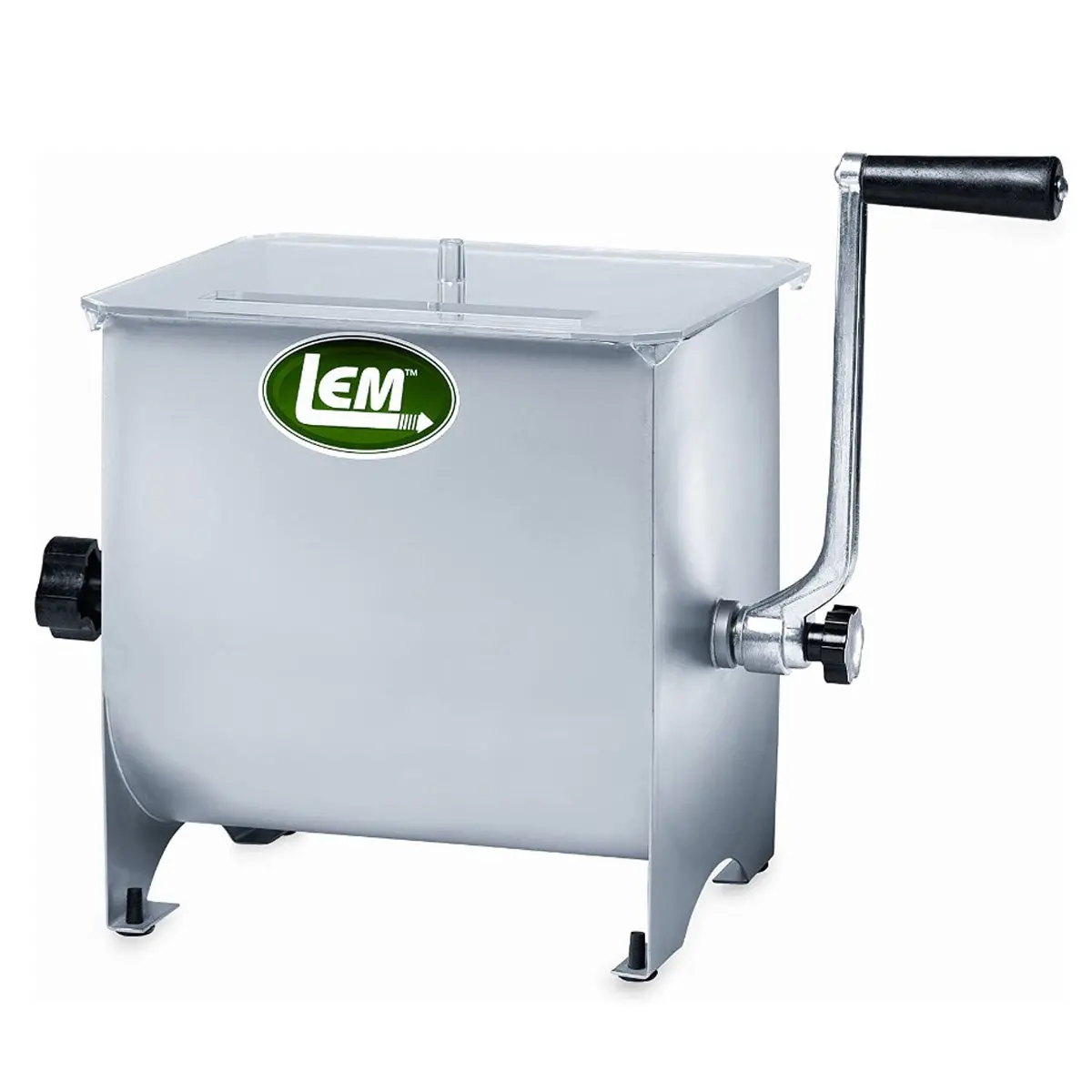 Lem Meat Mixer Manual Hand Crank Stainless Steel #654 Mighty Bite 20 Lb Capacity 1