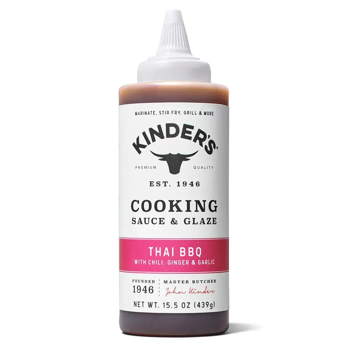 Kinder's Thai Bbq Cooking Sauce Chili Ginger & Garlic Handcrafted No Hfcs 15.5Oz 1