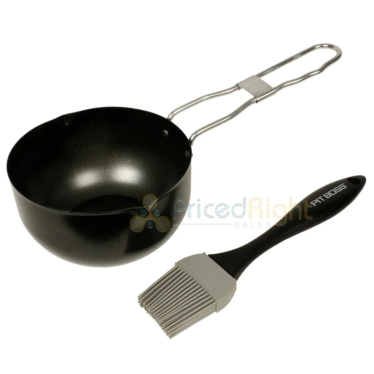 Pit Boss Non-Stick Finish Bar-B-Que Cooking Sauce Pot & Basting Brush Set 67267 1