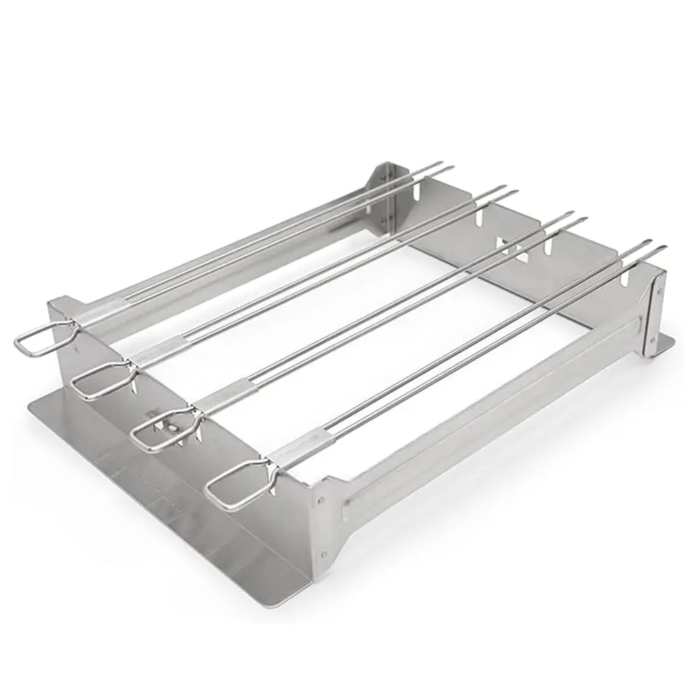 Broil King Kebab Rack W/ Four 12" Skewers Stainless Steel 69138 1