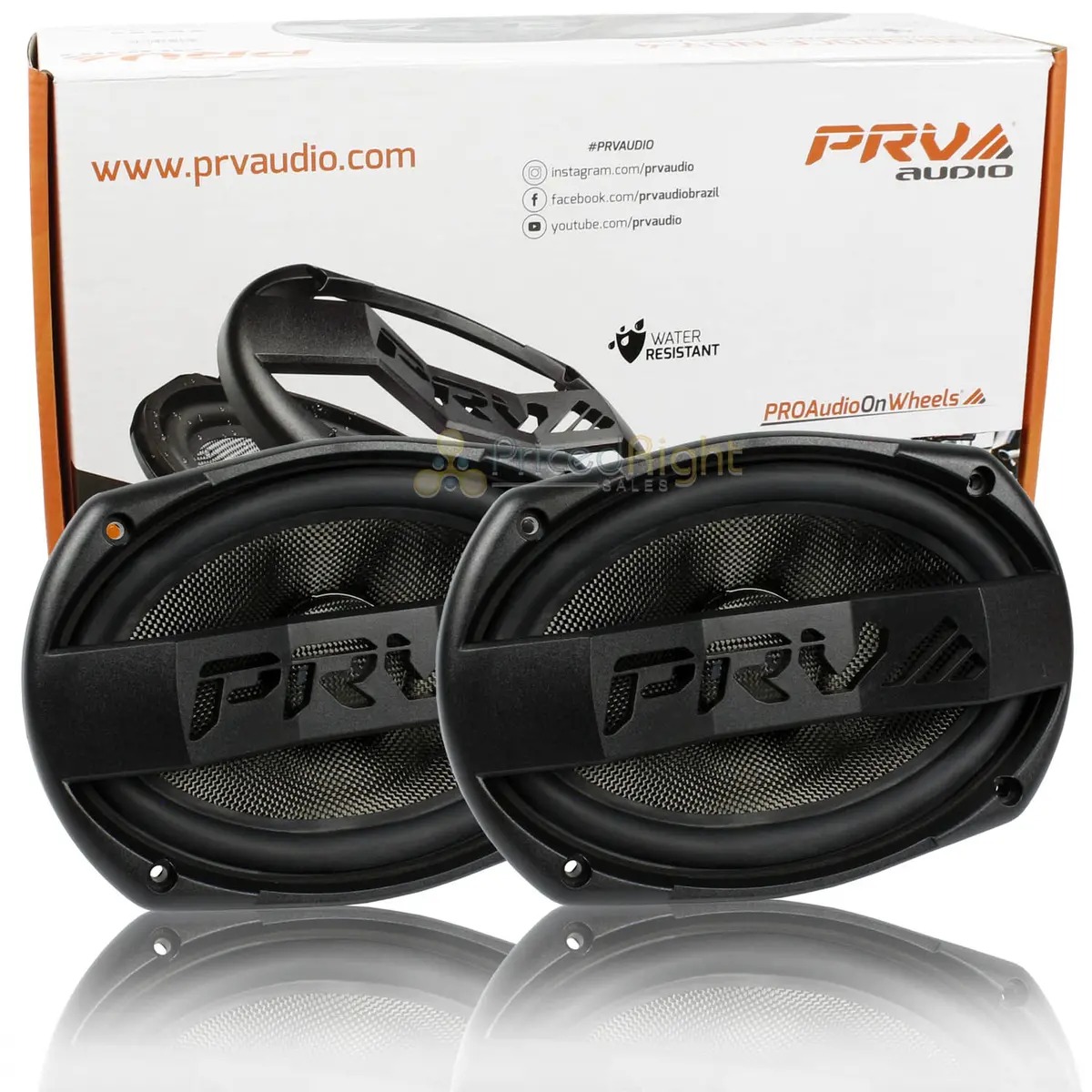 Prv Audio 6 X 9" Mid Range Loudspeakers Water Resistant Pair 69Mr500cf-Ndy-4 1