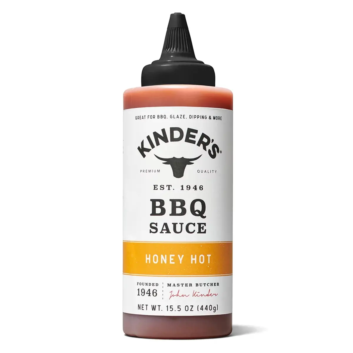 Kinder's Honey Hot Bbq Sauce Premium Handcrafted Gluten Free No Hfcs 15.5 Oz 1