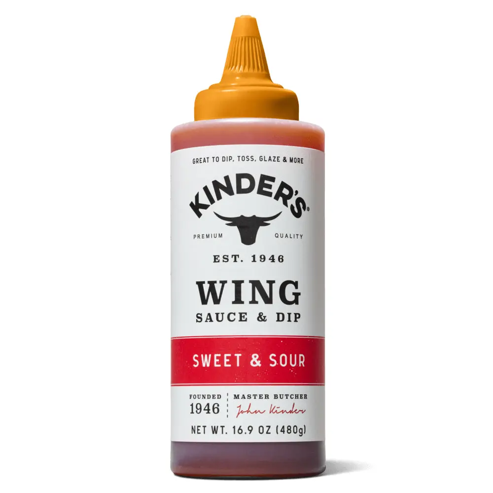 Kinders Sweet & Sour Wing Sauce 16.9 Oz Gluten Free No Hfcs 70062 1