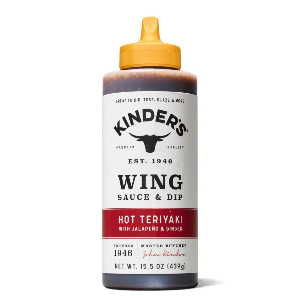 Kinders Hot Teriyaki Wing Sauce 15.5 Oz Jalapeno And Ginger No Hfcs 70064 1