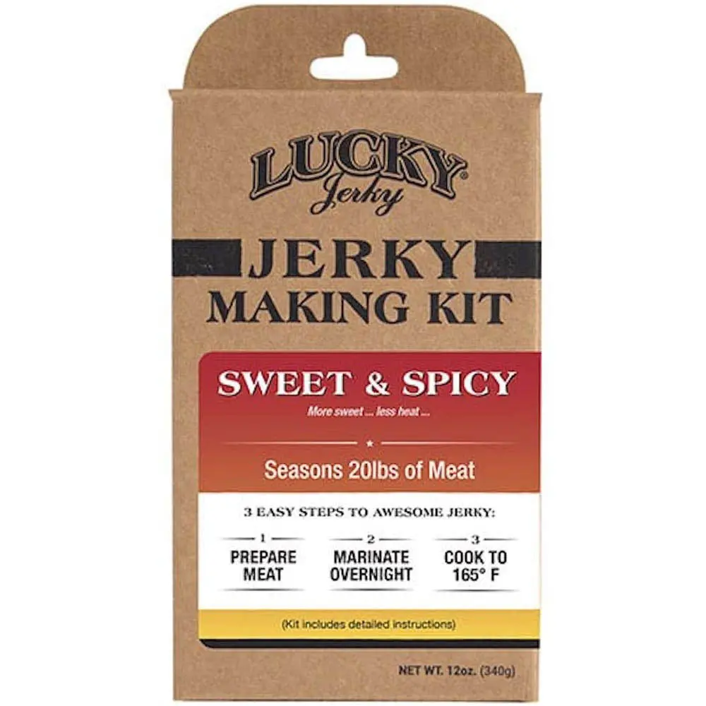 Lucky Jerky Sweet & Spicy Jerky Making Kit 12 Oz Box Diy For 20 Lbs Of Meat 7017 1