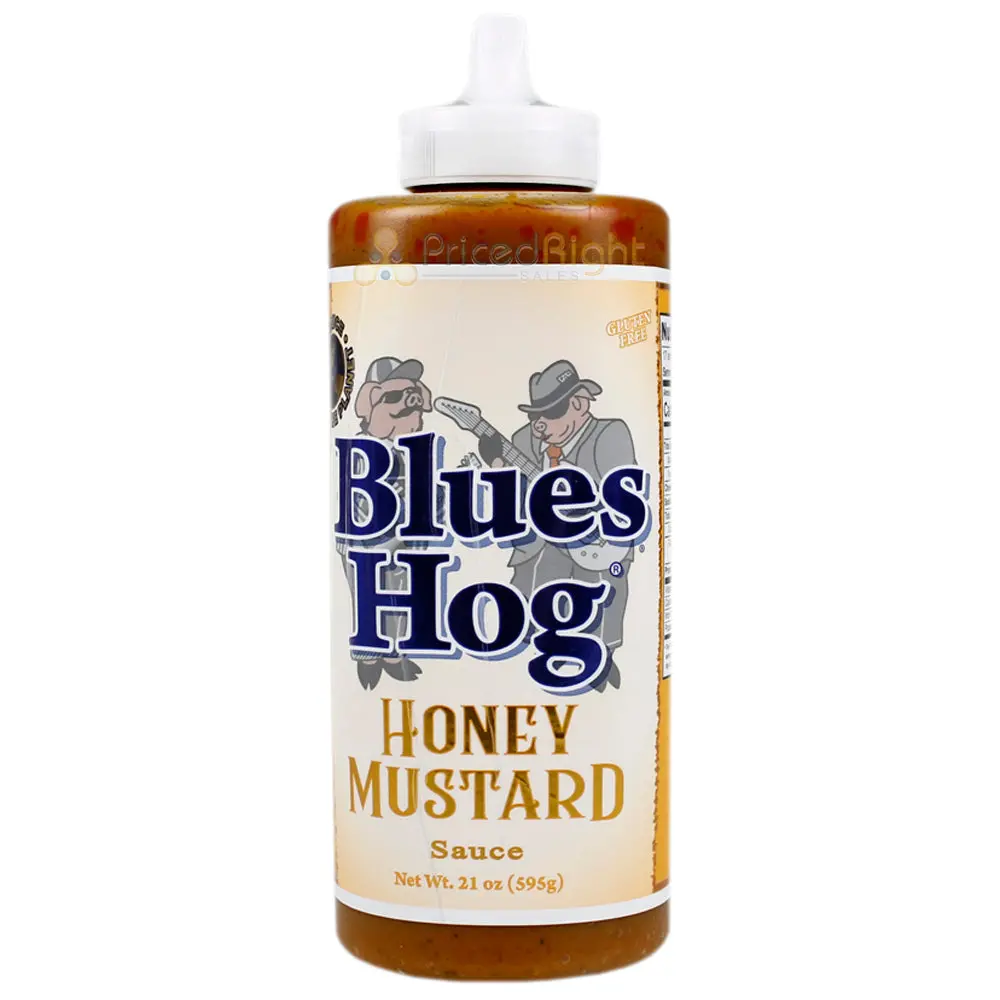 Blues Hog Honey Mustard Gourmet Sauce 21 Oz Squeeze Bottle Gluten Free 1