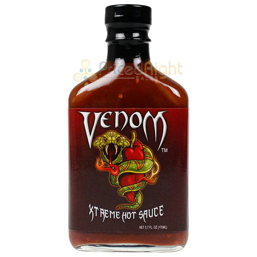 Sauce Crafters Venom Xtreme Hot Sauce Habanero Not For Beginners 5.7 Oz Bottle 1