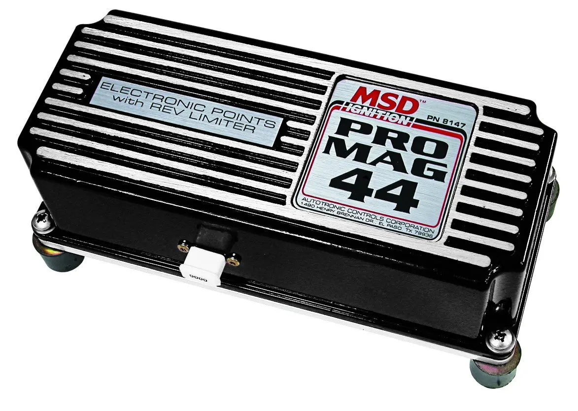 Msd Pro Mag 44 Amp Electronic Points Box With Rev Limiter, Black 1