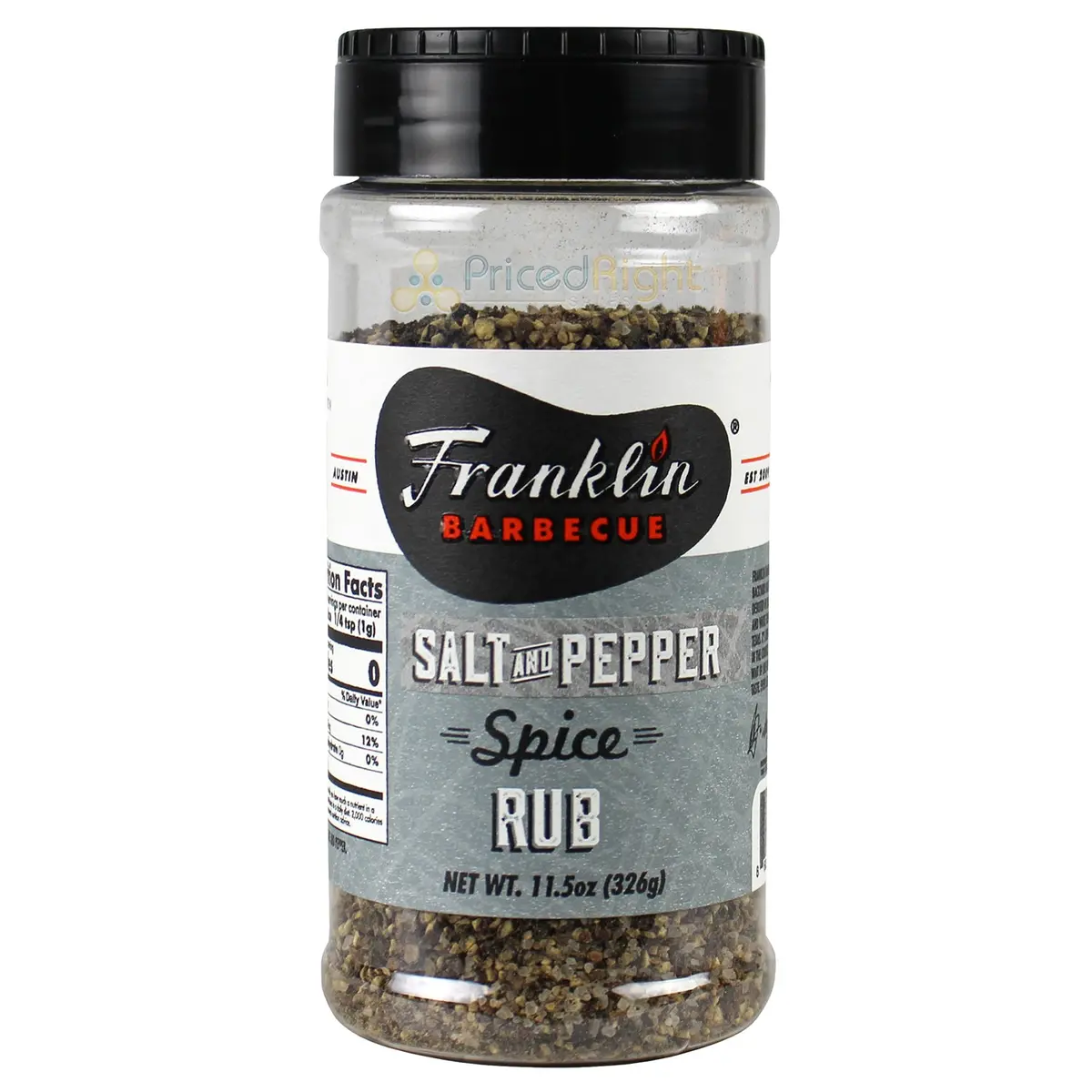 Franklin Salt And Pepper Spice Rub 11.5 Oz Gluten And Msg Free 86000533804 1