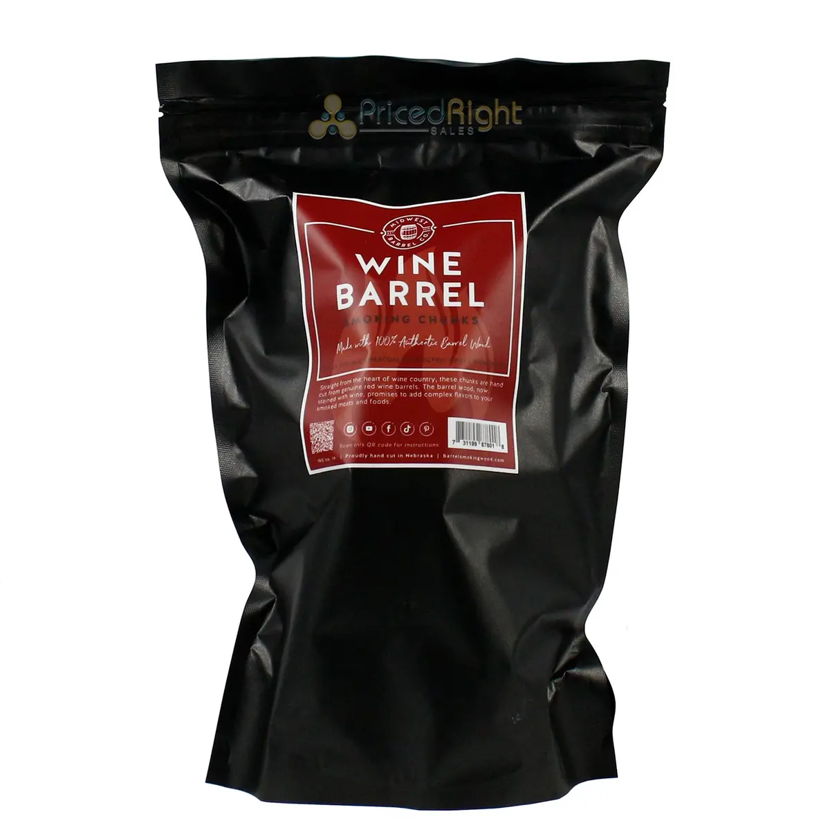 Midwest Barrel Company Genuine Red Wine Barrel Bbq Smoking Wood Chunks 1