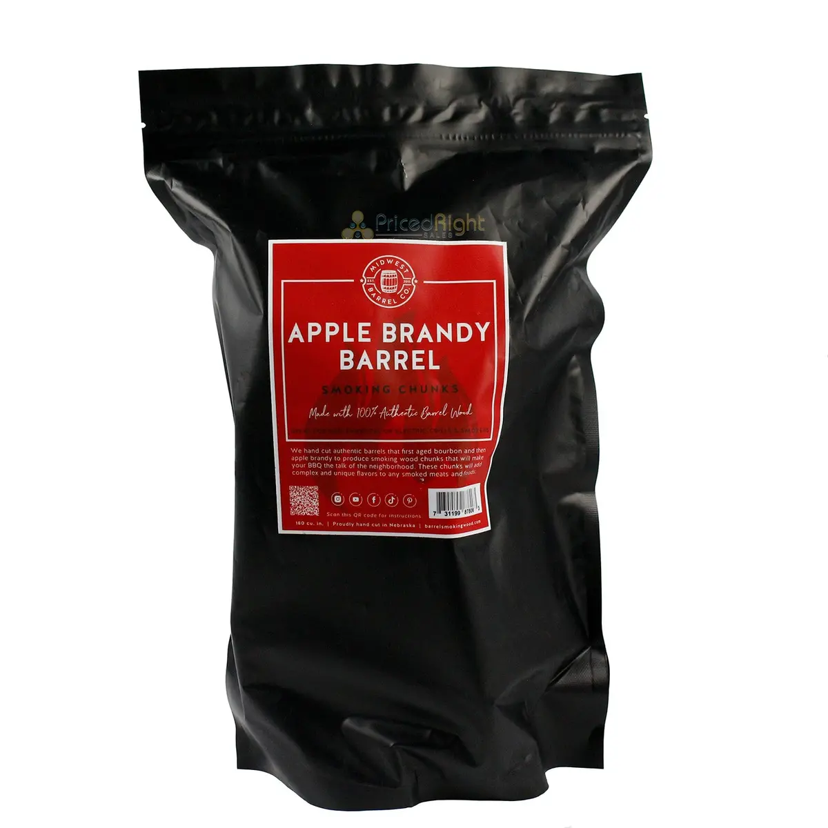 Midwest Barrel Company Genuine Apple Brandy Barrel Bbq Smoking Wood Chunks 1
