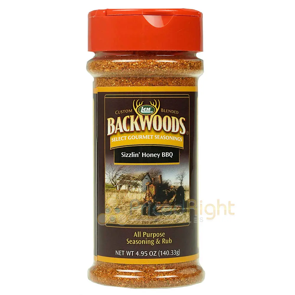 Lem Sizzlin' Honey Bbq Rub Sweet & Smoky All Purpose Seasoning Backwoods 4.95 Oz 1