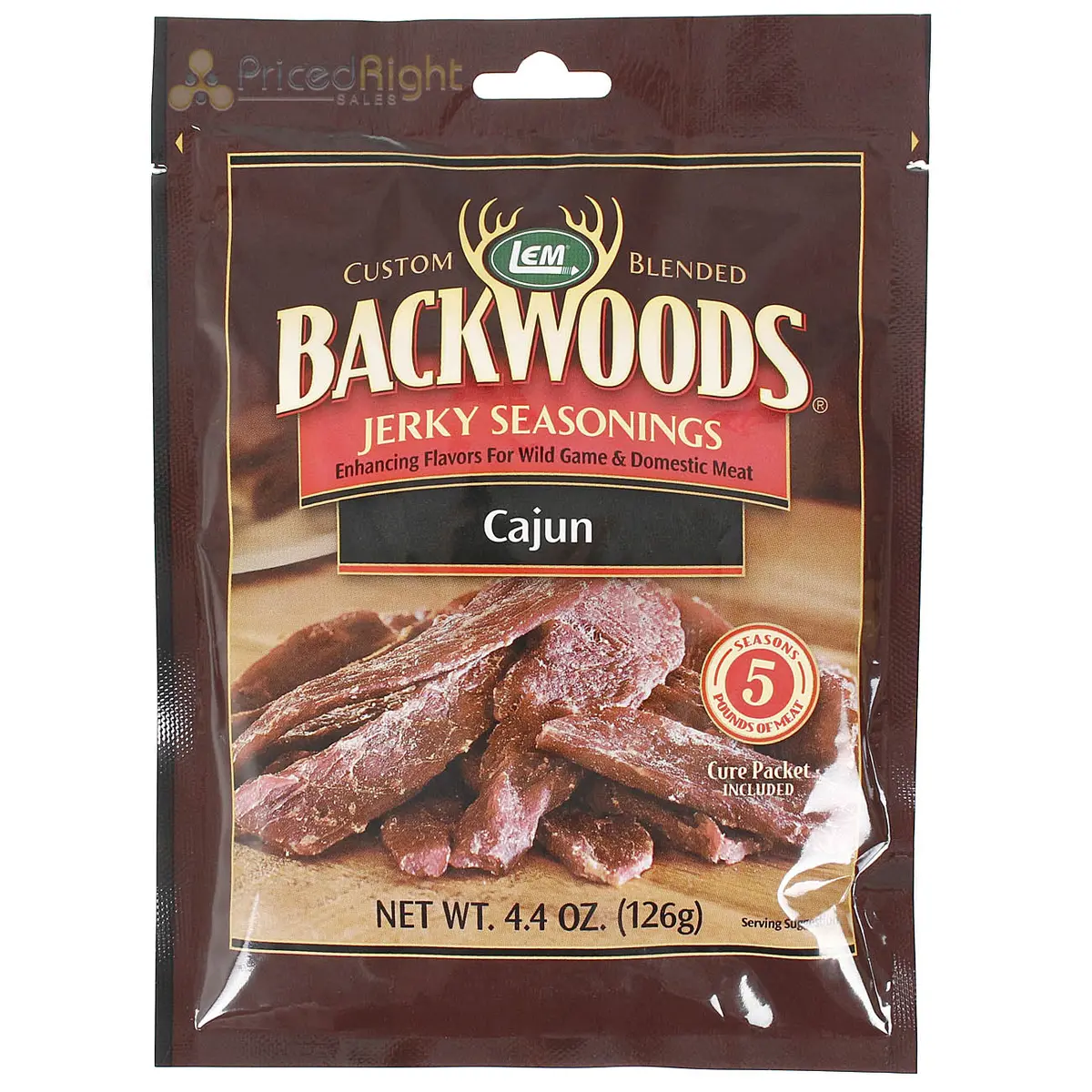 Backwoods Cajun Jerky Seasoning Cure Packet Makes 5 Lbs Of Meat 4.4 Oz 9022 1
