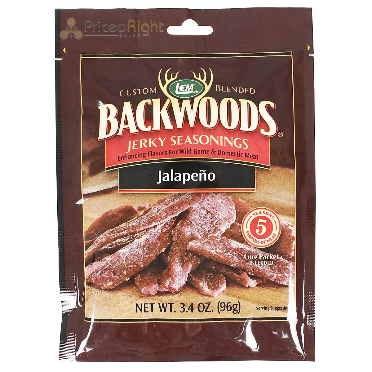 Backwoods Jalapeno Jerky Seasoning Cure Packet Makes 5 Lbs Of Meat 3.4 Oz 9023 1
