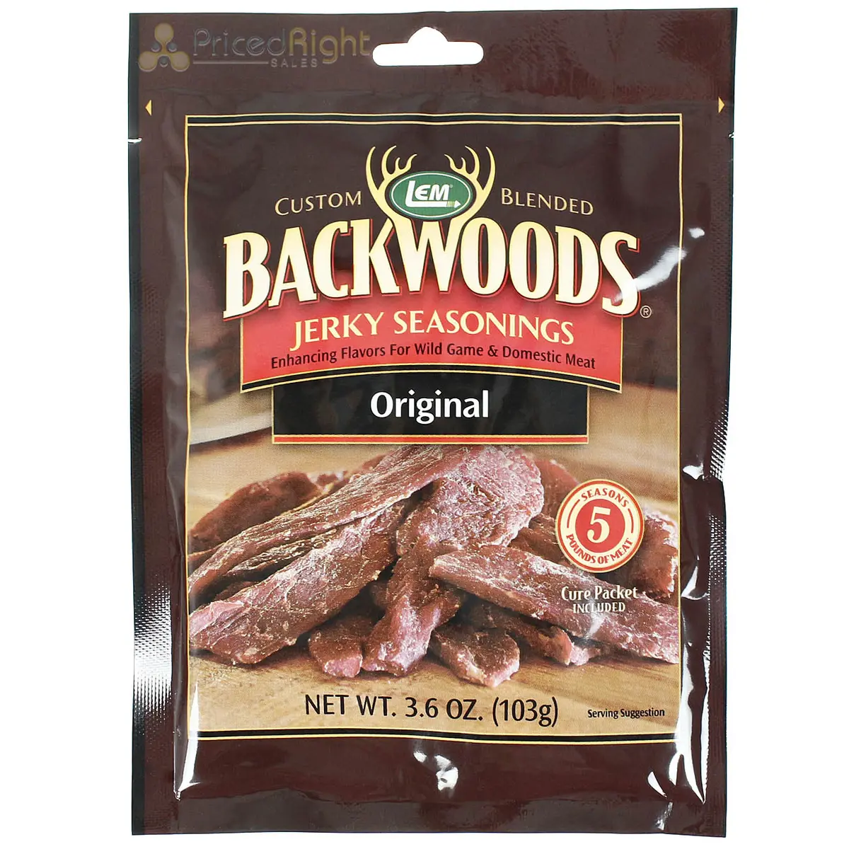 Backwoods Original Jerky Seasoning Cure Packet Makes 5 Lbs Of Meat 3.6 Oz 9064 1