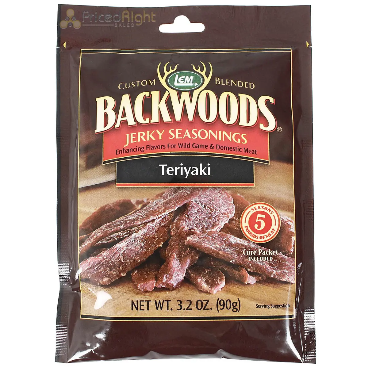 Backwoods 3.2 Oz Teriyaki Jerky Seasoning Cure Packet Makes 5 Lbs Of Meat 9083 1
