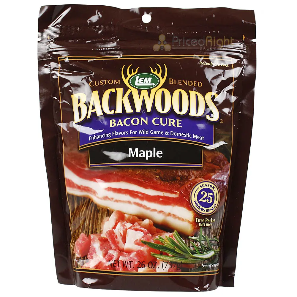 Lem 26 Oz Backwoods Maple Bacon Cure Seasonings For 25 Lbs Of Meat 9134 1 Bag 1