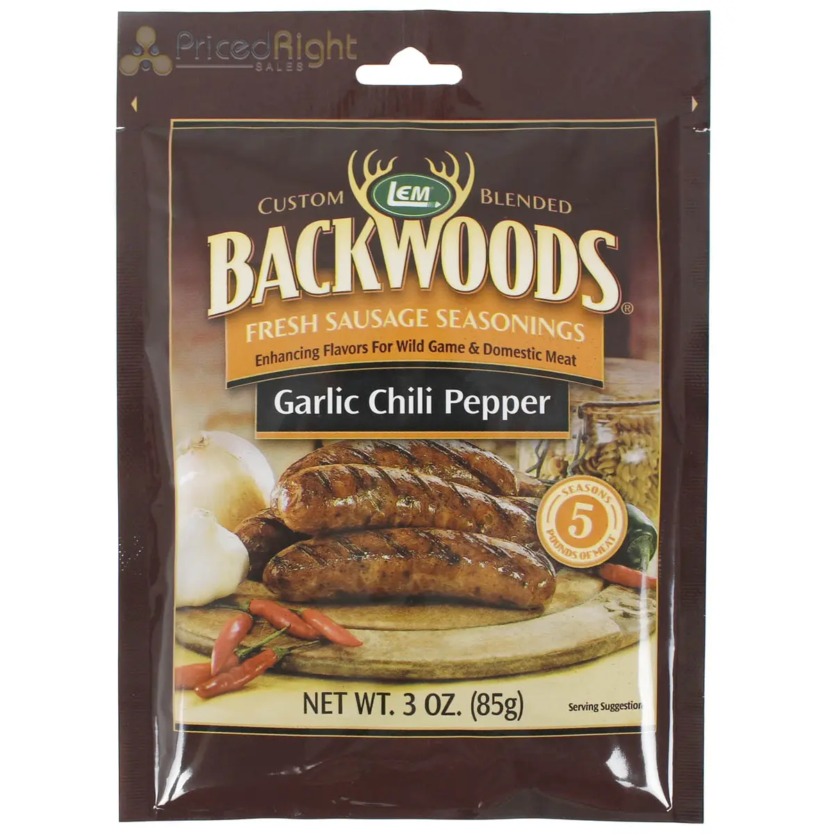 Backwoods Garlic Chili Pepper Fresh Sausage Seasoning For 5 Lbs Meat 3 Oz 9140 1