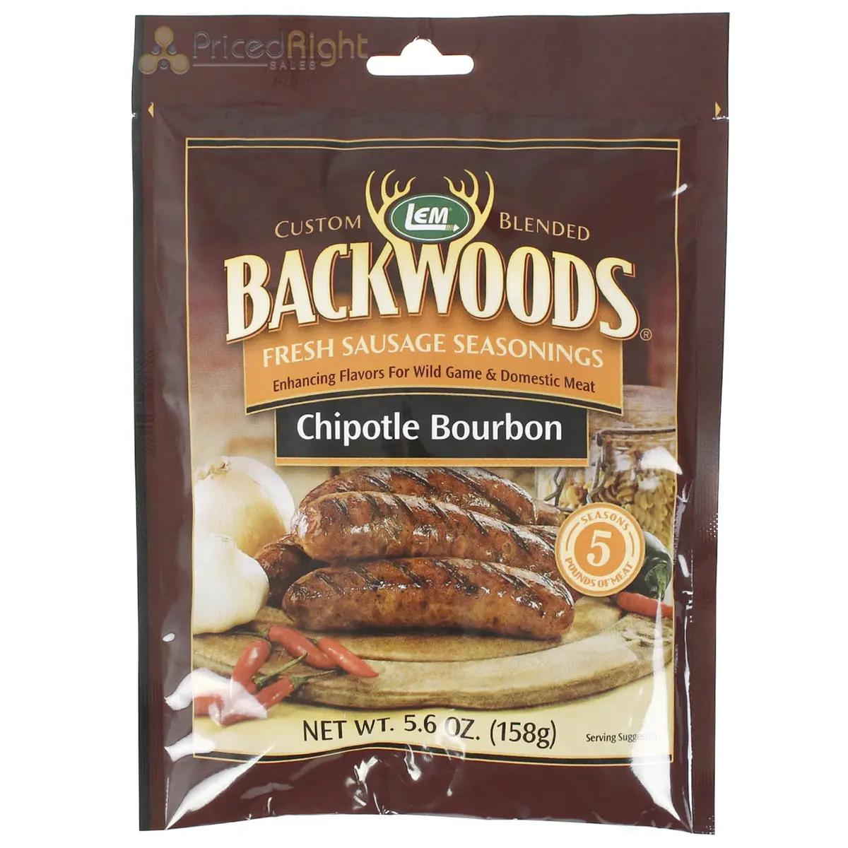Backwoods Chipotle Bourbon Sausage Seasoning Makes 5 Lbs Of Meat 5.6 Oz 9142 1