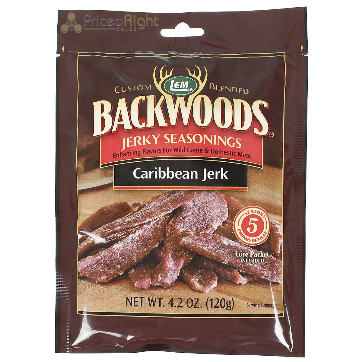 Backwoods Caribbean Jerk Jerky Seasoning Cure Packet For 5 Lbs Meat 4.2 Oz 9147 1
