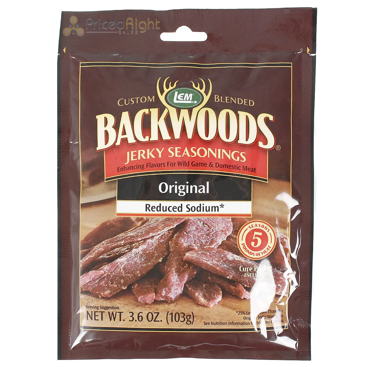 Backwoods 3.6 Oz Reduced Sodium Original Jerky Seasoning For 5 Lbs Of Meat 9152 1
