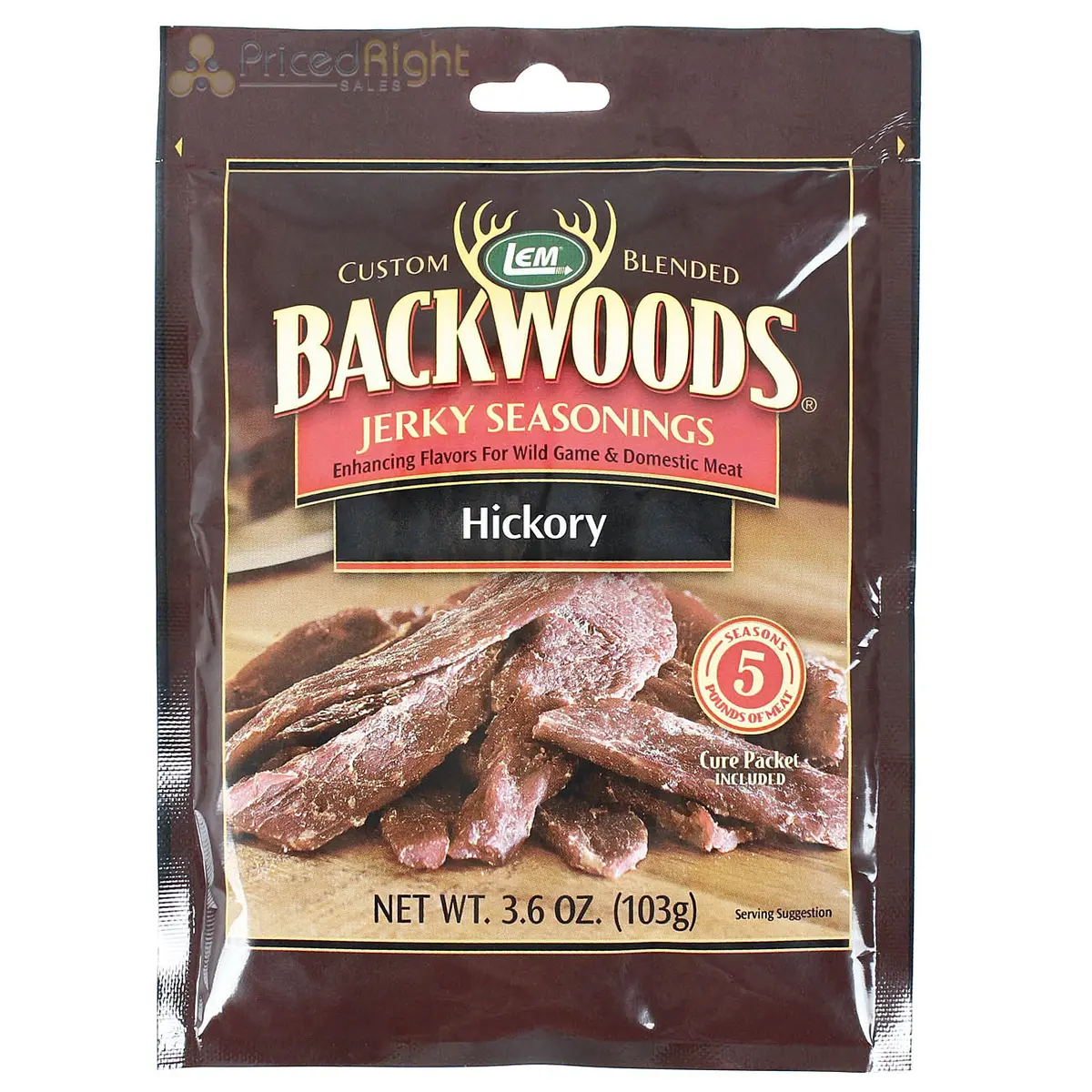 Backwoods 3.6 Oz Hickory Jerky Seasoning Cure Packet Makes 5 Lbs Of Meat 9154 1