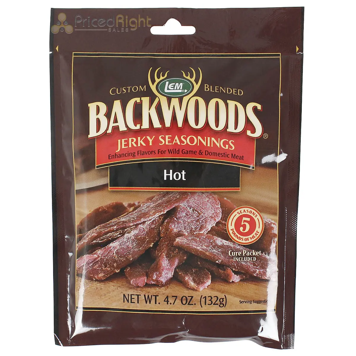 Backwoods 4.7 Oz Hot Jerky Seasoning And Cure Packet Makes 5 Lbs Of Meat 9155 1