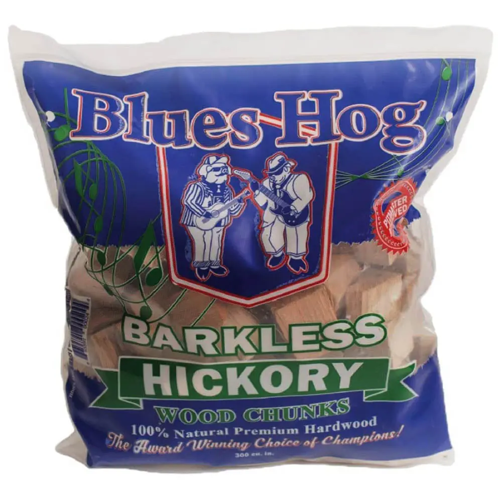 Blues Hog Hickory Wood Chunks Barkless Premium 300 Cubic Inches Bag 92201 1