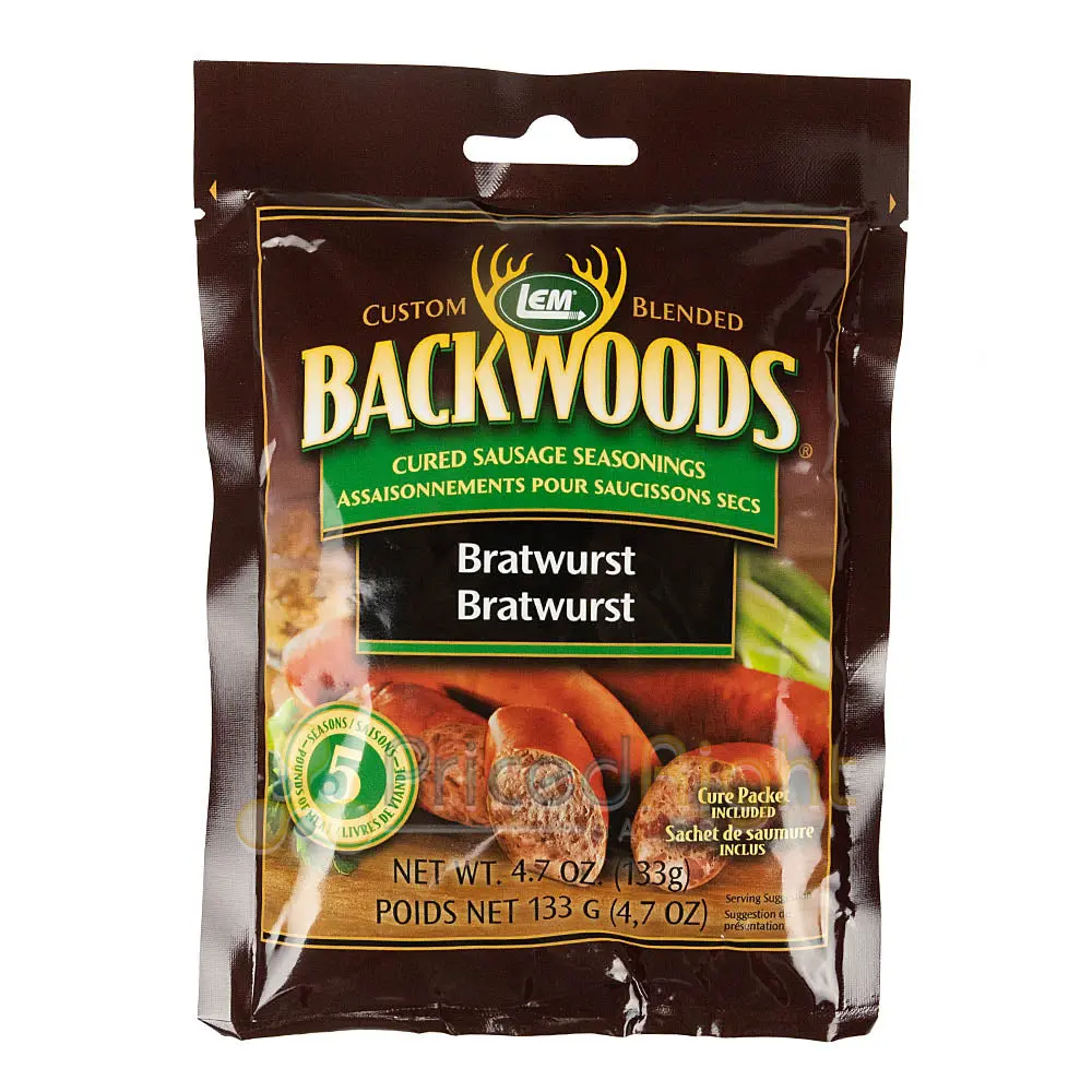 Bratwurst Cured Sausage Seasoning 4.7 Oz Seasons 5 Lbs Of Meat Backwoods 9275 1