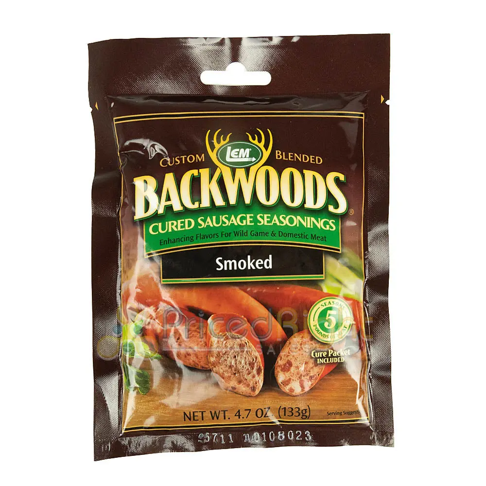 Smoked Cured Sausage Seasoning 4.7 Ounces Seasons 5 Lbs Of Meat Backwoods 9281 1