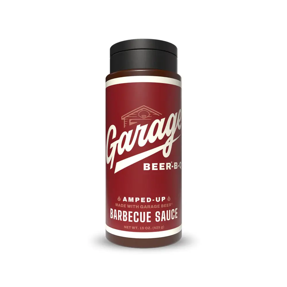 Garage Beer-B-Q Amped Up Barbecue Sauce 15 Oz W/ Ten Percent Beer Kosher 9718-6 1